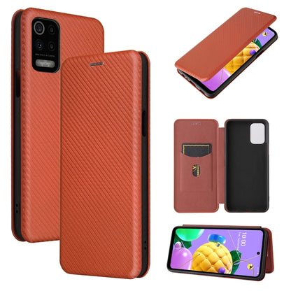 Carbon Fiber Texture Magnetic Horizontal Flip TPU + PC + PU Leather Case with Card Slot, For Huawei Mate 40, For Samsung Galaxy S21 Ultra 5G, For LG K52 / K62, For vivo V20 Pro 5G, For Motorola One 5G / Moto G 5G Plus, For Huawei Mate 40 Pro           ...