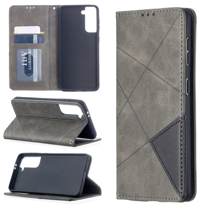 Rhombus Texture Horizontal Flip Magnetic Leather Case with Holder & Card Slots, For Samsung Galaxy S21 5G, For Samsung Galaxy S21+ 5G, For Samsung Galaxy S21 Ultra 5G
