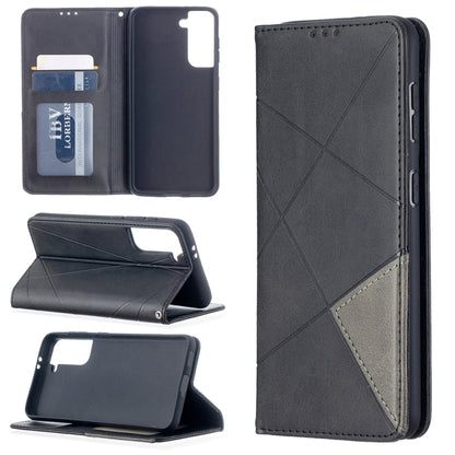 Rhombus Texture Horizontal Flip Magnetic Leather Case with Holder & Card Slots, For Samsung Galaxy S21 5G, For Samsung Galaxy S21+ 5G, For Samsung Galaxy S21 Ultra 5G