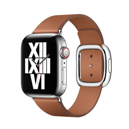 Modern Style Leather Watch Band For Apple Watch 49mm / 46mm / 45mm / 44mm / 42mm, For Apple Watch Ultra 49mm / Series 8&7 45mm / SE 2&6&SE&5&4 44mm / 3&2&1 42mm, For Apple Watch 49mm / 46mm / 45mm / 44mm / 42mm