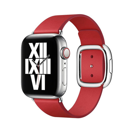 Modern Style Leather Watch Band For Apple Watch 49mm / 46mm / 45mm / 44mm / 42mm, For Apple Watch Ultra 49mm / Series 8&7 45mm / SE 2&6&SE&5&4 44mm / 3&2&1 42mm, For Apple Watch 49mm / 46mm / 45mm / 44mm / 42mm