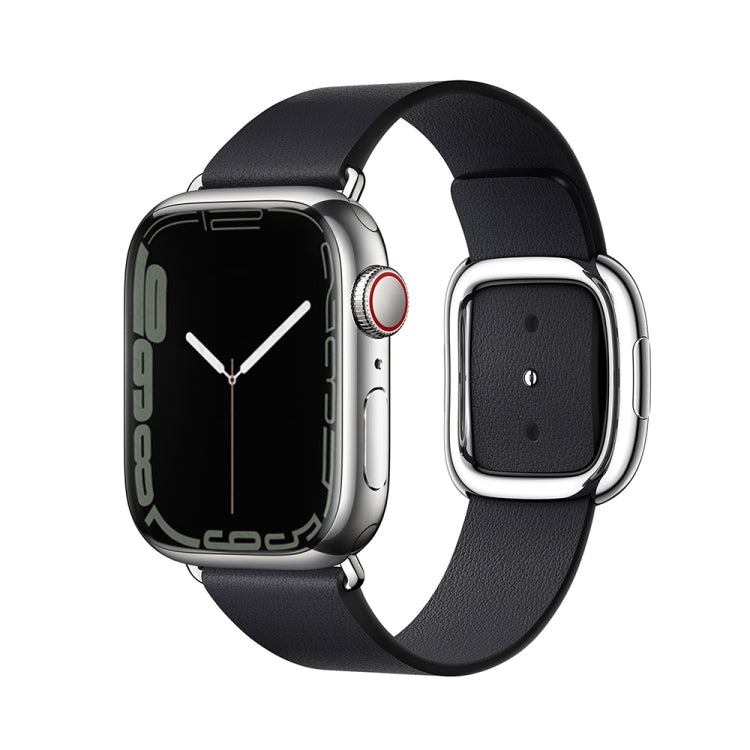 Modern Style Leather Watch Band For Apple Watch 49mm / 46mm / 45mm / 44mm / 42mm, For Apple Watch Ultra 49mm / Series 8&7 45mm / SE 2&6&SE&5&4 44mm / 3&2&1 42mm, For Apple Watch 49mm / 46mm / 45mm / 44mm / 42mm