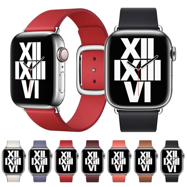 Modern Style Leather Watch Band For Apple Watch 49mm / 46mm / 45mm / 44mm / 42mm, For Apple Watch Ultra 49mm / Series 8&7 45mm / SE 2&6&SE&5&4 44mm / 3&2&1 42mm, For Apple Watch 49mm / 46mm / 45mm / 44mm / 42mm