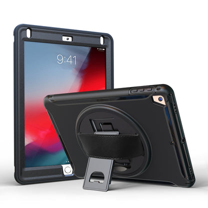 360 Degree Rotation PC+TPU Protective Cover with Holder & Hand Strap, For iPad Pro 10.5 inch, For iPad mini (2019) & mini 4, For iPad mini 3 & 2 & 1, For iPad 9.7 inch (2017)