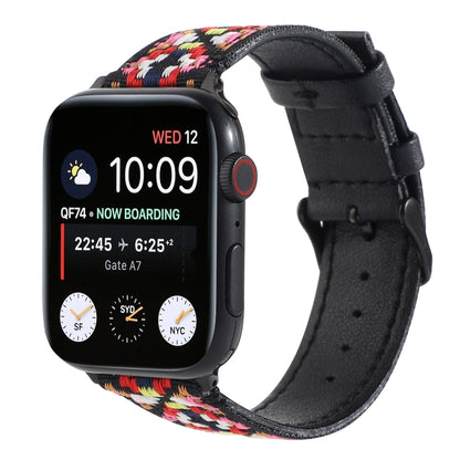 Ethnic Leather Watchband For Apple Watch Series 6 & SE & 5 & 4 44mm / 3 & 2 & 1 42mm, For Apple Watch Series 7 45mm / 6 & SE & 5 & 4 44mm / 3 & 2 & 1 42mm