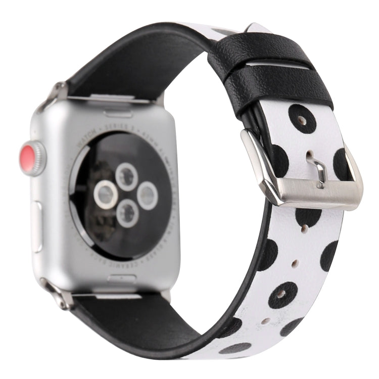 Fashion Wave Dot Series Leather Replacement Watchbands For Apple Watch Series 6 & SE & 5 & 4 40mm / 3 & 2 & 1 38mm, For Apple Watch Series 8&7 41mm / SE 2&6&SE&5&4 40mm / 3&2&1 38mm