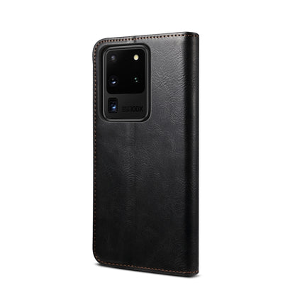 Simple Wax Crazy Horse Texture Horizontal Flip Leather Case with Card Slots & Wallet, For Samsung Galaxy S20 UItra, For Samsung Galaxy S20 FE, For Samsung Galaxy S20 Plus