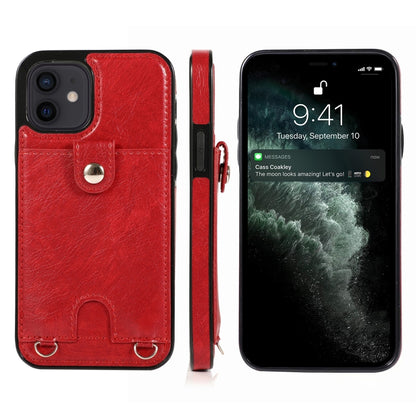 Shockproof PU Leather + TPU Protective Case with Card Slot & Lanyard, For iPhone 12 mini, For iPhone 12 / 12 Pro, For iPhone 12 Pro Max