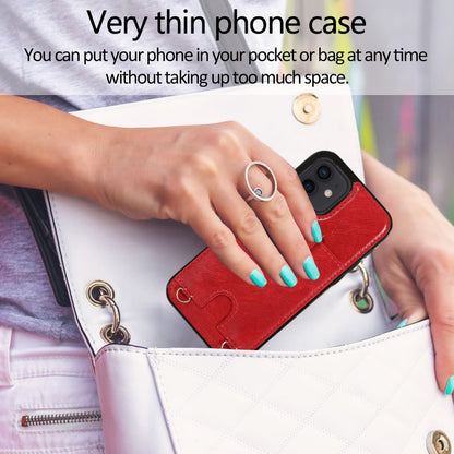 Shockproof PU Leather + TPU Protective Case with Card Slot & Lanyard, For iPhone 12 mini, For iPhone 12 / 12 Pro, For iPhone 12 Pro Max