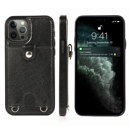 Shockproof PU Leather + TPU Protective Case with Card Slot & Lanyard, For iPhone 12 mini, For iPhone 12 / 12 Pro, For iPhone 12 Pro Max