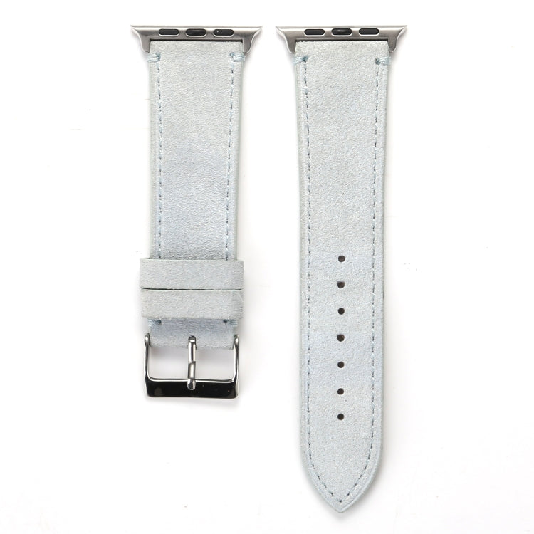 Frosted Genuine Leather Watchband For Apple Watch Series 6 & SE & 5 & 4 40mm / 3 & 2 & 1 38mm, For Apple Watch Series 7 41mm / 6 & SE & 5 & 4 40mm / 3 & 2 & 1 38mm