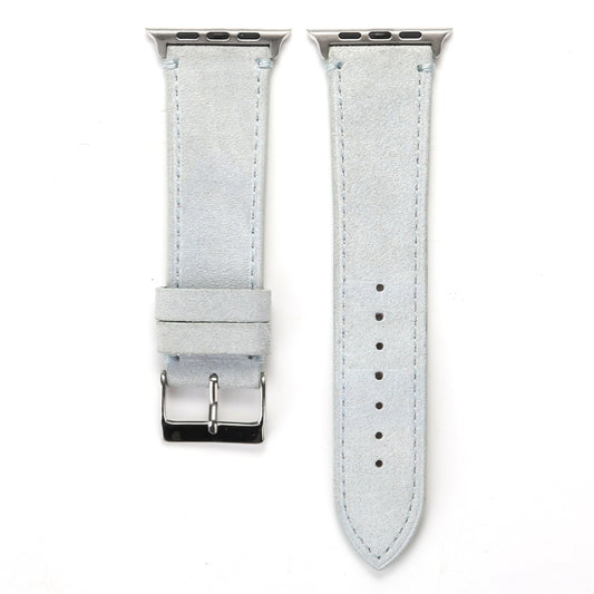 Frosted Genuine Leather Watchband For Apple Watch Series 6 & SE & 5 & 4 40mm / 3 & 2 & 1 38mm, For Apple Watch Series 7 41mm / 6 & SE & 5 & 4 40mm / 3 & 2 & 1 38mm