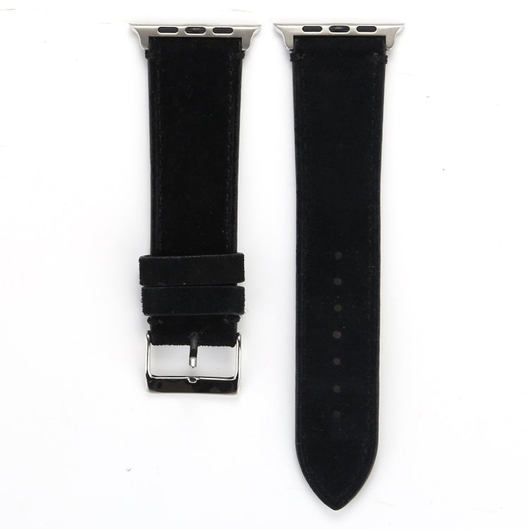 Frosted Genuine Leather Watchband For Apple Watch Series 6 & SE & 5 & 4 44mm / 3 & 2 & 1 42mm, For Apple Watch Series 7 45mm / 6 & SE & 5 & 4 44mm / 3 & 2 & 1 42mm