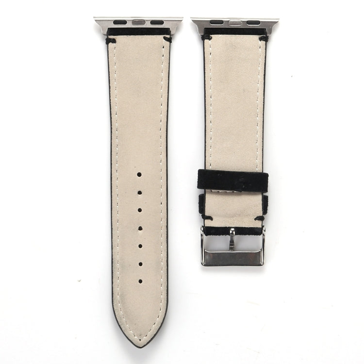 Frosted Genuine Leather Watchband For Apple Watch Series 6 & SE & 5 & 4 44mm / 3 & 2 & 1 42mm, For Apple Watch Series 7 45mm / 6 & SE & 5 & 4 44mm / 3 & 2 & 1 42mm