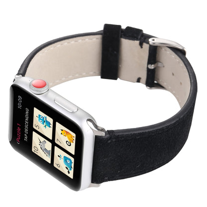 Frosted Genuine Leather Watchband For Apple Watch Series 6 & SE & 5 & 4 44mm / 3 & 2 & 1 42mm, For Apple Watch Series 7 45mm / 6 & SE & 5 & 4 44mm / 3 & 2 & 1 42mm