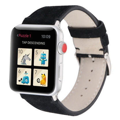 Frosted Genuine Leather Watchband For Apple Watch Series 6 & SE & 5 & 4 44mm / 3 & 2 & 1 42mm, For Apple Watch Series 7 45mm / 6 & SE & 5 & 4 44mm / 3 & 2 & 1 42mm
