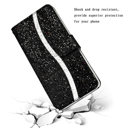 Glitter Powder Horizontal Flip Leather Case with Card Slots & Holder & Lanyard, For Samsung Galaxy S21+ 5G, For Samsung Galaxy S21 Ultra 5G, For Samsung Galaxy S21 5G, For Samsung Galaxy A42