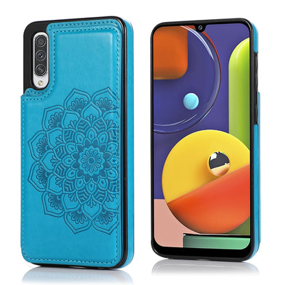 Double Buckle Mandala Pattern PU+TPU Protective Case with Card Slots & Holder & Photo Frame, For Samsung Galaxy A10e / A20e, For Samsung Galaxy A20 / A30, For Samsung Galaxy A50 / A50s, For Samsung Galaxy A51, For Samsung Galaxy A70                    ...