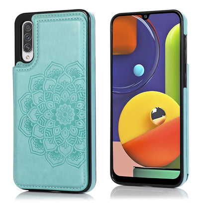 Double Buckle Mandala Pattern PU+TPU Protective Case with Card Slots & Holder & Photo Frame, For Samsung Galaxy A10e / A20e, For Samsung Galaxy A20 / A30, For Samsung Galaxy A50 / A50s, For Samsung Galaxy A51, For Samsung Galaxy A70                    ...