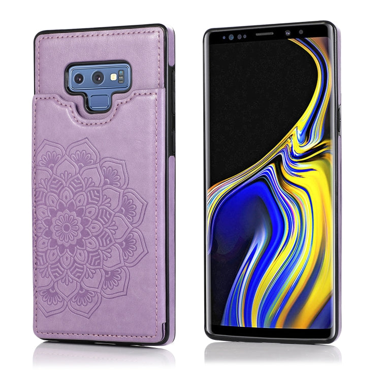 Double Buckle Mandala Pattern PU+TPU Protective Case with Card Slots & Holder & Photo Frame, For Samsung Galaxy A10e / A20e, For Samsung Galaxy A20 / A30, For Samsung Galaxy A50 / A50s, For Samsung Galaxy A51, For Samsung Galaxy A70                    ...