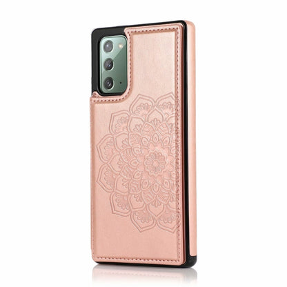 Double Buckle Mandala Pattern PU+TPU Protective Case with Card Slots & Holder & Photo Frame, For Samsung Galaxy Note20, For Samsung Galaxy S9, For Samsung Galaxy S9 Plus, For Samsung Galaxy S10, For Samsung Galaxy S10 Plus, For Samsung Galaxy S20      ...