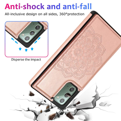 Double Buckle Mandala Pattern PU+TPU Protective Case with Card Slots & Holder & Photo Frame, For Samsung Galaxy Note20, For Samsung Galaxy S9, For Samsung Galaxy S9 Plus, For Samsung Galaxy S10, For Samsung Galaxy S10 Plus, For Samsung Galaxy S20      ...