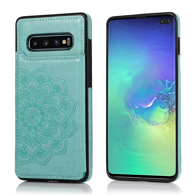 Double Buckle Mandala Pattern PU+TPU Protective Case with Card Slots & Holder & Photo Frame, For Samsung Galaxy Note20, For Samsung Galaxy S9, For Samsung Galaxy S9 Plus, For Samsung Galaxy S10, For Samsung Galaxy S10 Plus, For Samsung Galaxy S20      ...