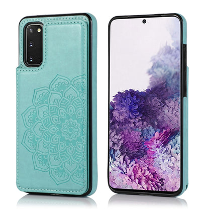 Double Buckle Mandala Pattern PU+TPU Protective Case with Card Slots & Holder & Photo Frame, For Samsung Galaxy Note20, For Samsung Galaxy S9, For Samsung Galaxy S9 Plus, For Samsung Galaxy S10, For Samsung Galaxy S10 Plus, For Samsung Galaxy S20      ...