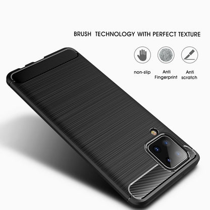 Brushed Texture Carbon Fiber TPU Case, For Samsung Galaxy A02s, For Samsung Galaxy A12, For Motorola Moto G9 Power