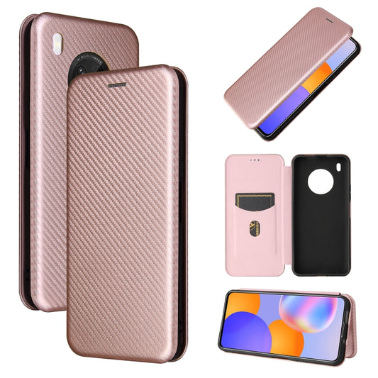 Carbon Fiber Texture Magnetic Horizontal Flip TPU + PC + PU Leather Case with Card Slot, For Huawei Y9a, For Huawei nova 8 SE, For Huawei Honor 10X Lite, For Samsung Galaxy A12 / M12, For Samsung Galaxy A32 5G, For Samsung Galaxy S30