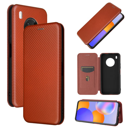 Carbon Fiber Texture Magnetic Horizontal Flip TPU + PC + PU Leather Case with Card Slot, For Huawei Y9a, For Huawei nova 8 SE, For Huawei Honor 10X Lite, For Samsung Galaxy A12 / M12, For Samsung Galaxy A32 5G, For Samsung Galaxy S30                   ...