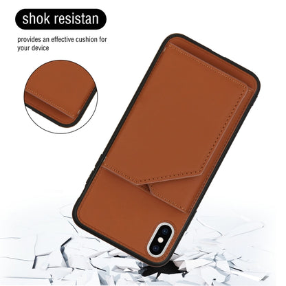 Skin Feel PU + TPU + PC Back Cover Shockproof Case with Card Slots & Holder & Photo Frame, For iPhone X / XS, For iPhone XR, For iPhone XS Max, For iPhone 11 Pro, For iPhone 11, For iPhone 11 Pro Max, For iPhone 12 mini, For iPhone 12 / 12 Pro         ...