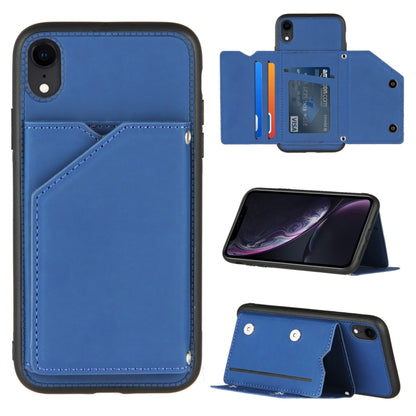 Skin Feel PU + TPU + PC Back Cover Shockproof Case with Card Slots & Holder & Photo Frame, For iPhone X / XS, For iPhone XR, For iPhone XS Max, For iPhone 11 Pro, For iPhone 11, For iPhone 11 Pro Max, For iPhone 12 mini, For iPhone 12 / 12 Pro         ...