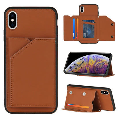Skin Feel PU + TPU + PC Back Cover Shockproof Case with Card Slots & Holder & Photo Frame, For iPhone X / XS, For iPhone XR, For iPhone XS Max, For iPhone 11 Pro, For iPhone 11, For iPhone 11 Pro Max, For iPhone 12 mini, For iPhone 12 / 12 Pro         ...