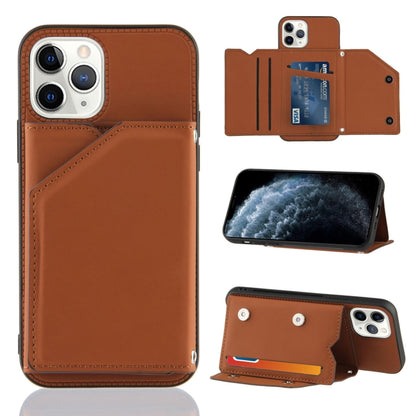 Skin Feel PU + TPU + PC Back Cover Shockproof Case with Card Slots & Holder & Photo Frame, For iPhone X / XS, For iPhone XR, For iPhone XS Max, For iPhone 11 Pro, For iPhone 11, For iPhone 11 Pro Max, For iPhone 12 mini, For iPhone 12 / 12 Pro         ...