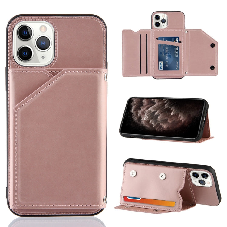 Skin Feel PU + TPU + PC Back Cover Shockproof Case with Card Slots & Holder & Photo Frame, For iPhone X / XS, For iPhone XR, For iPhone XS Max, For iPhone 11 Pro, For iPhone 11, For iPhone 11 Pro Max, For iPhone 12 mini, For iPhone 12 / 12 Pro         ...