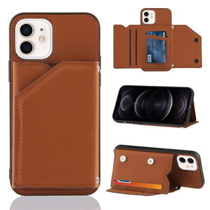 Skin Feel PU + TPU + PC Back Cover Shockproof Case with Card Slots & Holder & Photo Frame, For iPhone X / XS, For iPhone XR, For iPhone XS Max, For iPhone 11 Pro, For iPhone 11, For iPhone 11 Pro Max, For iPhone 12 mini, For iPhone 12 / 12 Pro         ...