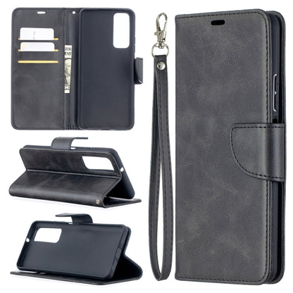 Retro Lambskin Texture Pure Color Horizontal Flip PU Leather Case with Holder & Card Slots & Wallet & Lanyard, For Huawei P smart 2021 / Y7a, For Samsung Galaxy A12