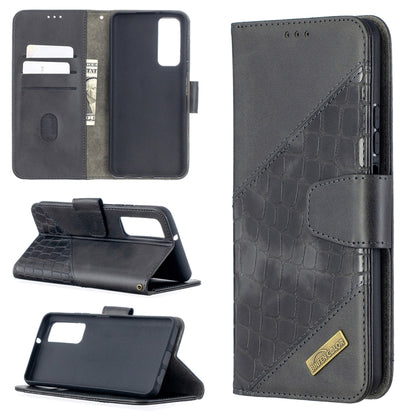 Matching Color Crocodile Texture Horizontal Flip PU Leather Case with Wallet & Holder & Card Slots, For Huawei P smart 2021 / Y7a, For Samsung Galaxy A12