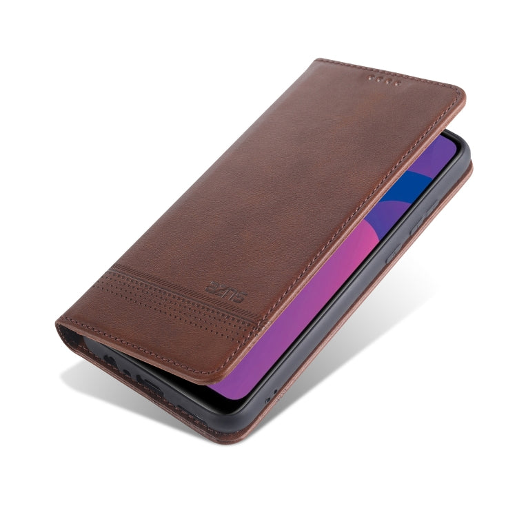 AZNS Magnetic Calf Texture Horizontal Flip Leather Case with Card Slots & Holder & Wallet, For OPPO A15, For vivo Y20, For vivo Y70s / Y51s / IQOO U1, For Samsung Galaxy A42 5G, For Samsung Galaxy M51 (Side Fingerprint)