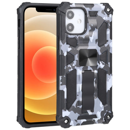Camouflage Armor Shockproof TPU + PC Magnetic Protective Case with Holder, For iPhone 12 Pro Max, For iPhone 12 / 12 Pro, For iPhone 12 mini