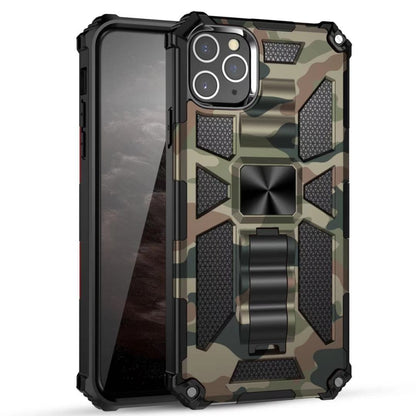 Camouflage Armor Shockproof TPU + PC Magnetic Protective Case with Holder, For iPhone 12 Pro Max, For iPhone 12 / 12 Pro, For iPhone 12 mini
