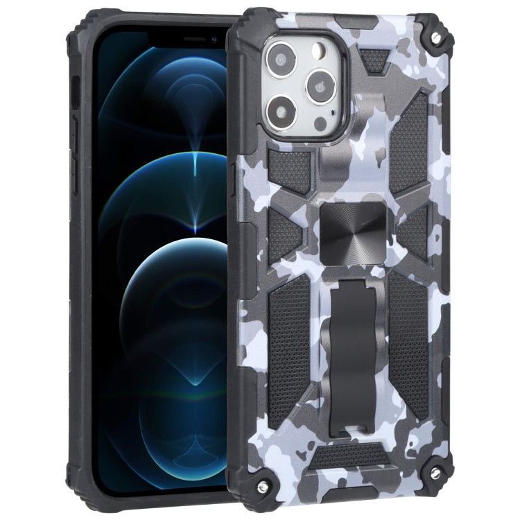 Camouflage Armor Shockproof TPU + PC Magnetic Protective Case with Holder, For iPhone 12 Pro Max, For iPhone 12 / 12 Pro, For iPhone 12 mini