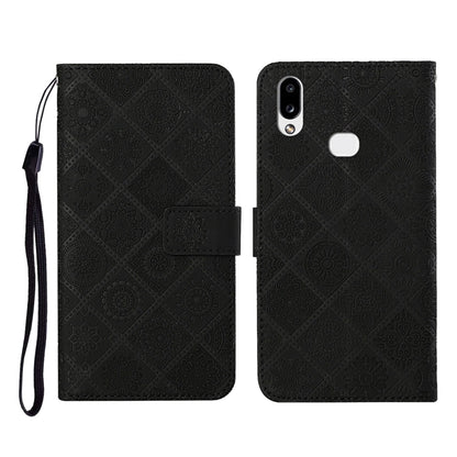 Ethnic Style Embossed Pattern Horizontal Flip Leather Case with Holder & Card Slots & Wallet & Lanyard, For Samsung Galaxy A01, For Samsung Galaxy A10 / M10, For Samsung Galaxy A10s, For Samsung Galaxy A11, For Samsung Galaxy A12                       ...