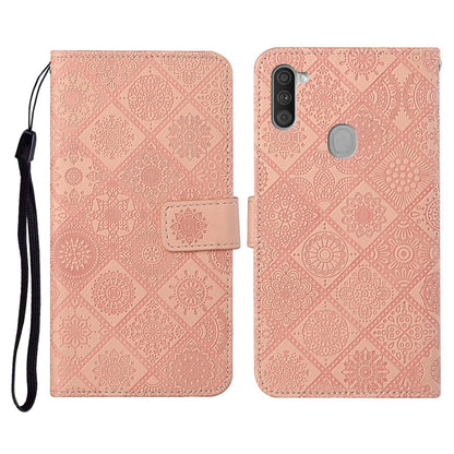 Ethnic Style Embossed Pattern Horizontal Flip Leather Case with Holder & Card Slots & Wallet & Lanyard, For Samsung Galaxy A01, For Samsung Galaxy A10 / M10, For Samsung Galaxy A10s, For Samsung Galaxy A11, For Samsung Galaxy A12                       ...