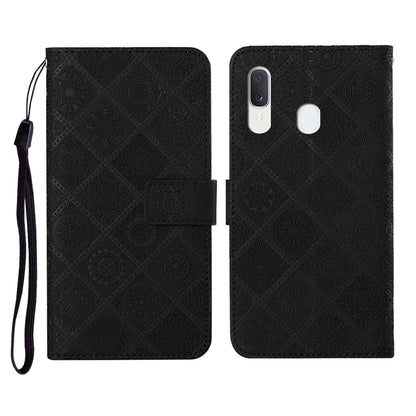 Ethnic Style Embossed Pattern Horizontal Flip Leather Case with Holder & Card Slots & Wallet & Lanyard, For Samsung Galaxy A01, For Samsung Galaxy A10 / M10, For Samsung Galaxy A10s, For Samsung Galaxy A11, For Samsung Galaxy A12                       ...