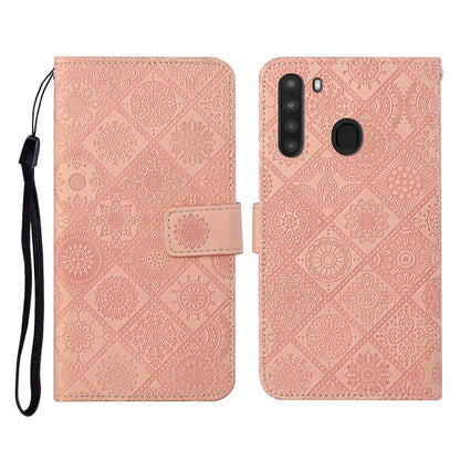 Ethnic Style Embossed Pattern Horizontal Flip Leather Case with Holder & Card Slots & Wallet & Lanyard, For Samsung Galaxy A20e, For Samsung Galaxy A20s, For Samsung Galaxy A21, For Samsung Galaxy A21s, For Samsung Galaxy A31, For Samsung Galaxy A40
