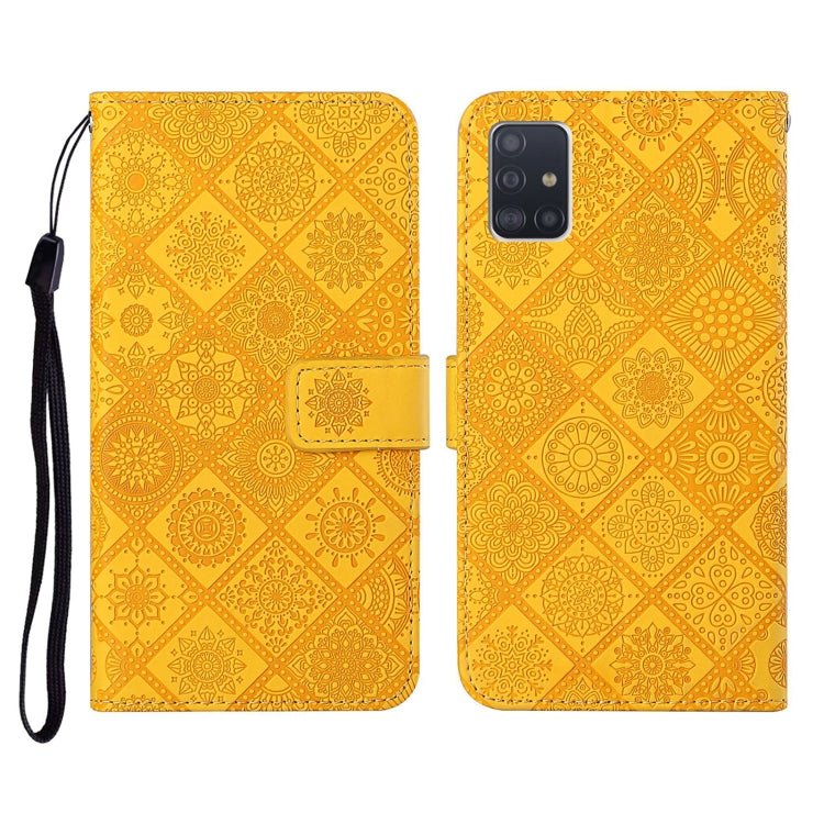 Ethnic Style Embossed Pattern Horizontal Flip Leather Case with Holder & Card Slots & Wallet & Lanyard, For Samsung Galaxy A41, For Samsung Galaxy A42 5G, For Samsung Galaxy A50, For Samsung Galaxy A51, For Samsung Galaxy A70, For Samsung Galaxy A71