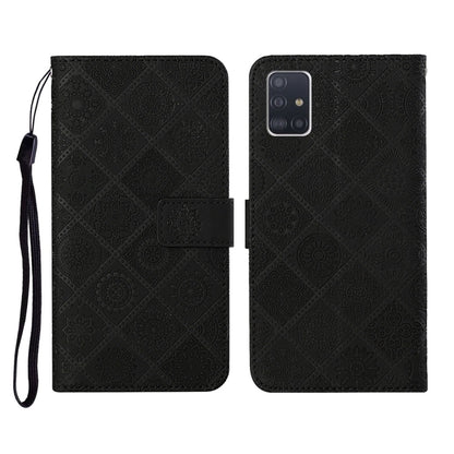 Ethnic Style Embossed Pattern Horizontal Flip Leather Case with Holder & Card Slots & Wallet & Lanyard, For Samsung Galaxy A41, For Samsung Galaxy A42 5G, For Samsung Galaxy A50, For Samsung Galaxy A51, For Samsung Galaxy A70, For Samsung Galaxy A71