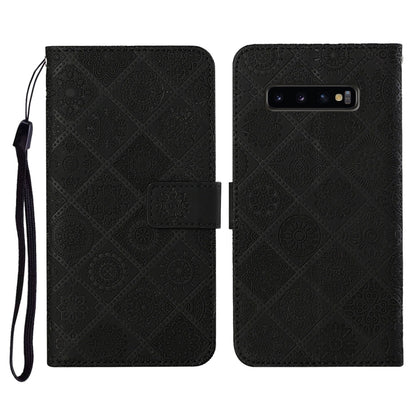 Ethnic Style Embossed Pattern Horizontal Flip Leather Case with Holder & Card Slots & Wallet & Lanyard, For Samsung Galaxy M11, For Samsung Galaxy Note20, For Samsung Galaxy Note20 Ultra, For Samsung Galaxy S10, For Samsung Galaxy S10+                 ...